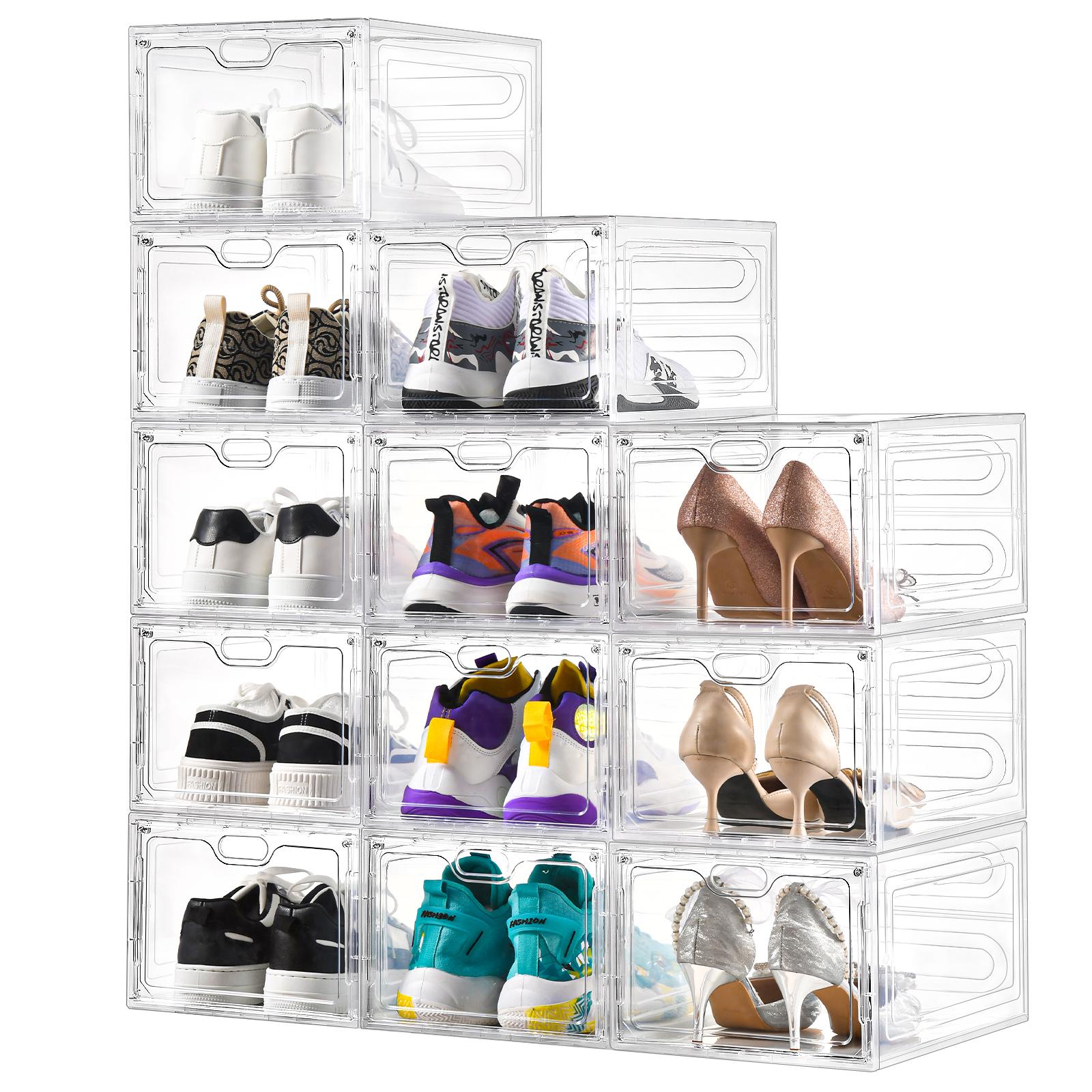 Shoe Box Display - 자석 도어가 있는 쌓을 수 있는