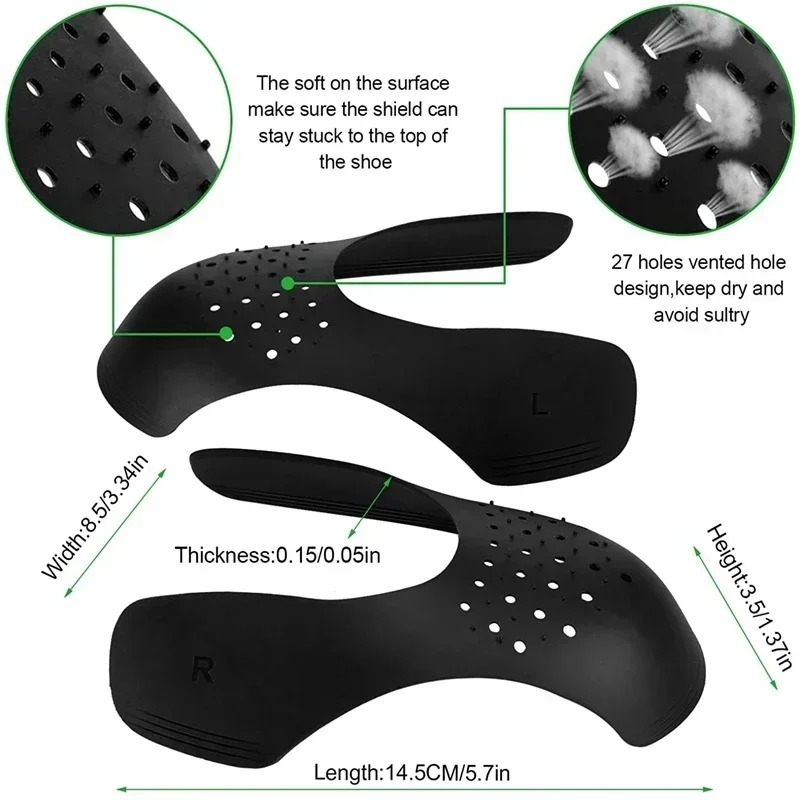4개입 신발 주름 방지 보호대, 스니커즈 토캡, 주름  - Crease Protector Toe 리뷰 및 가격