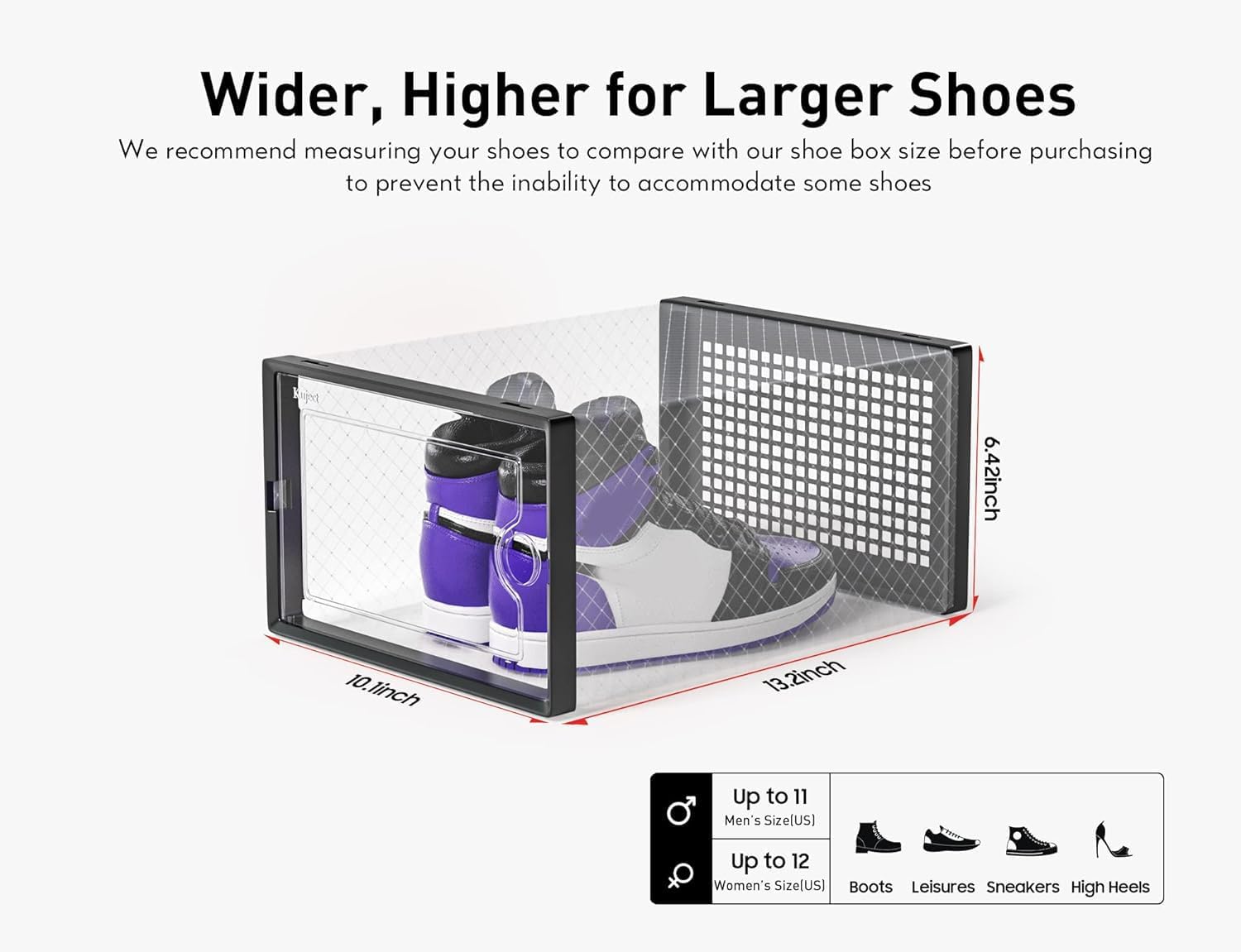 12개입 투명 플라스틱 신발 보관함 (앞면 개폐 도어  - Shoe Box Display 리뷰 및 가격