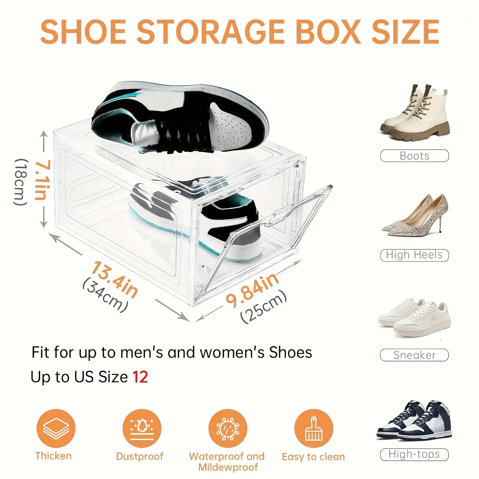 자석 도어가 있는 쌓을 수 있는 플라스틱 신발 상자,  - Shoe Box Display 리뷰 및 가격