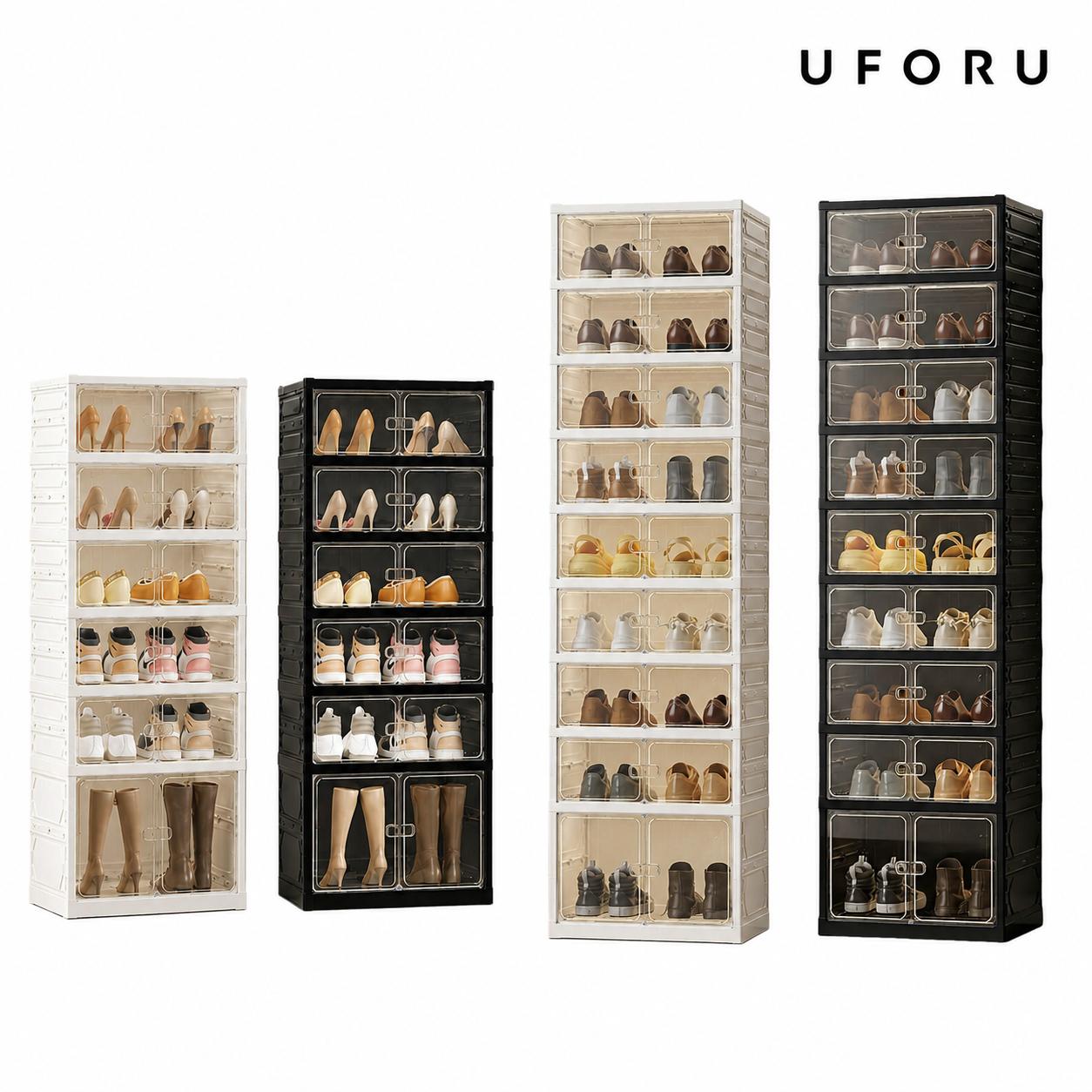 설치가 필요 없는 접이식 신발장, 자석식 투명 도어가  - Shoe Box Display 리뷰 및 가격