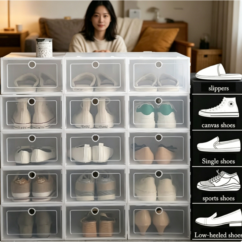 6개 투명 신발 보관 정리함 - 운동화 전시 케이스용  - Shoe Box Display 리뷰 및 가격