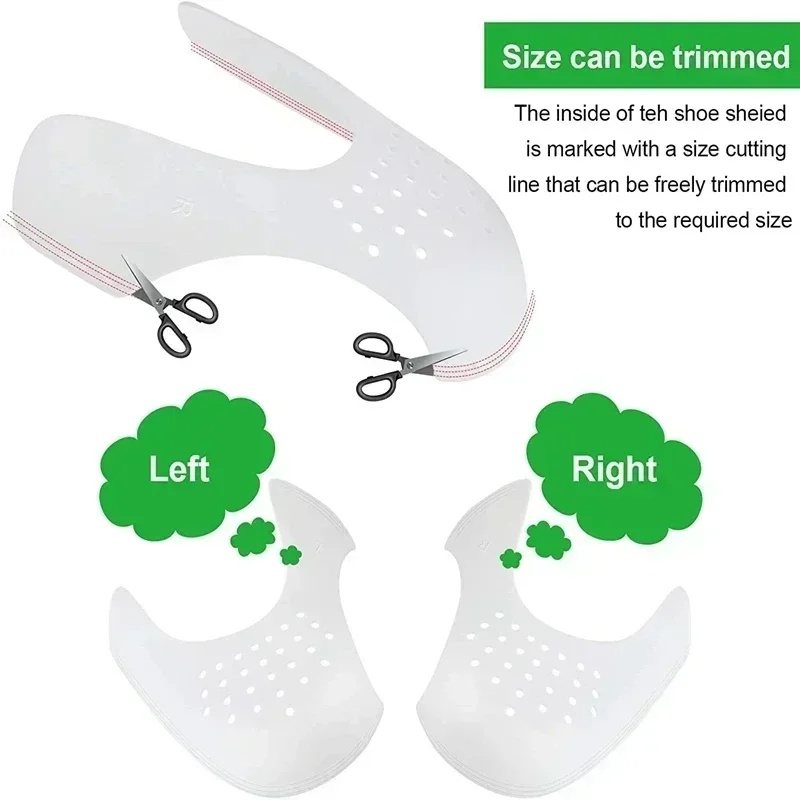 2쌍의 주름 방지 신발 앞코 보호대, 캐주얼 스니커즈용 - Crease Protector Toe 리뷰 및 가격