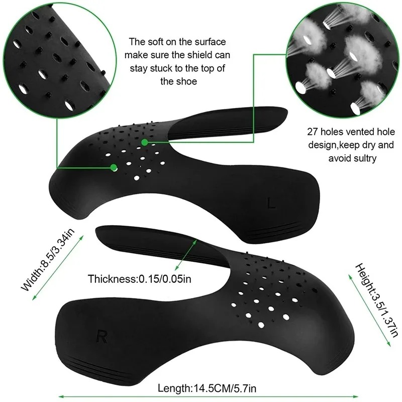 4/8개 신발 주름 방지 토박스 - 남녀 스니커즈 신발 - Crease Protector Toe 리뷰 및 가격